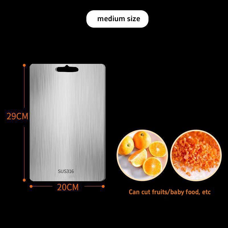 316 Stainless Steel Panel and Chopping Board Kitchen Household Thickened Double Sided Cutting Board Block Kneading Dough Boards