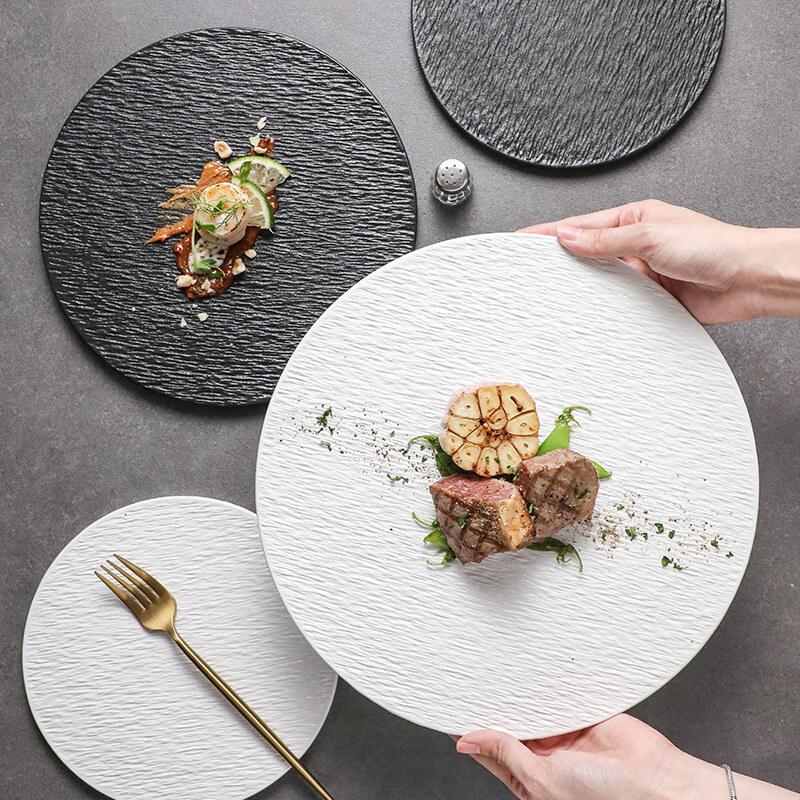 Nordic Ceramic Flat Dinner Plate