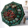 Snake Life Cycle Pattern Umbrella, Portable and Foldable Design, 8 Ribs, a Casual Accessory for Halloween, Christmas, and Birthday Gifts.