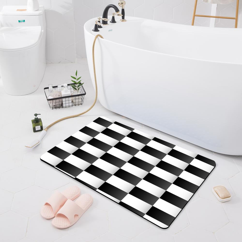 Bathroom Anti-slip Absorbent Mat Entrance Door Mat Bathroom Shower Rug Bedroom Floor Kitchen Rug
