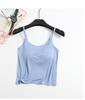 Modal Padded Crop Tank with Bra Cup & High Waist Shorts - Women's Summer Lingerie Set
