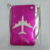 Aluminium Alloy Aircraft Luggage Tag with Name Travel Luggage Tag ID Card Anti-lost Solid Colour Travel Accessories