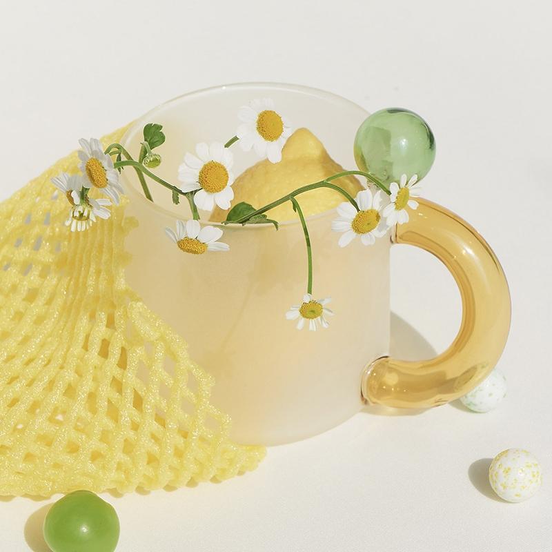 Handmade Colored Glass Cup High Borosilicate Glass Cup for Tea Milk Coffee Dringking for Gifts