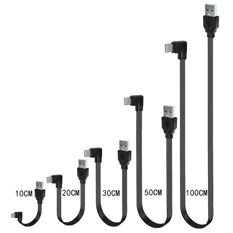 USB to Type C Power Supply Cord Male to Male Connector Wire 10W Fast Charging Cable for Multiple Devices 10-100cm