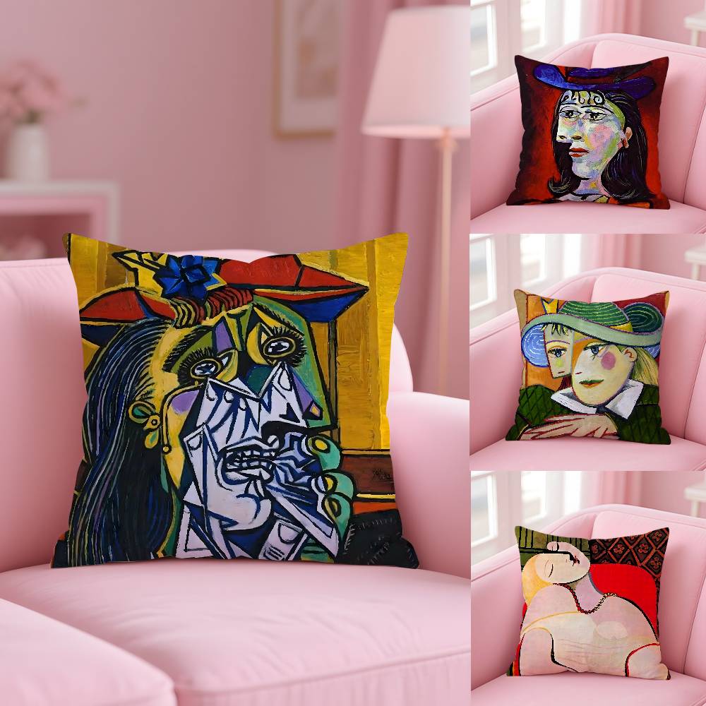 Picasso Kissenbezug Staubmilbenfrei Verdeckter Reißverschluss Sofa Bett