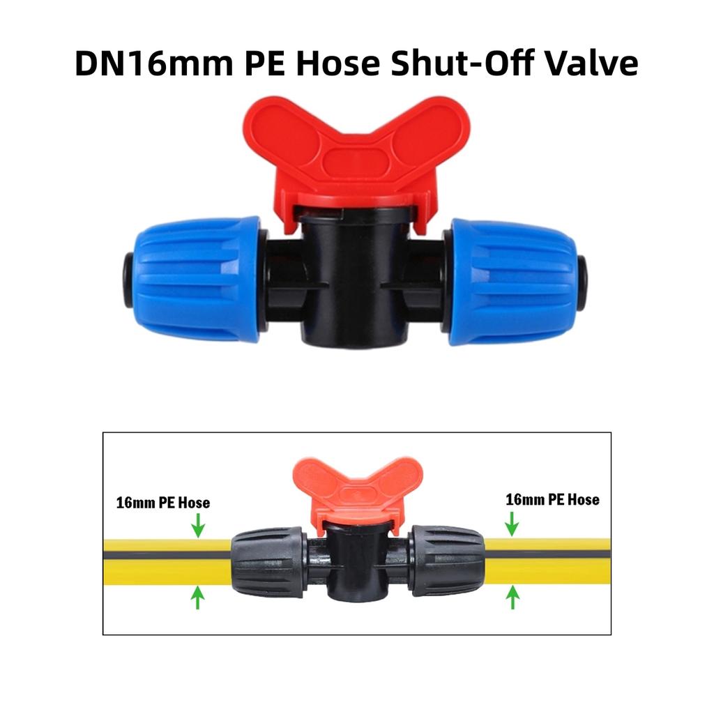16mm Shut-off Valve Connectors Garden Greenhouse Farmland Drip Irrigation Aquarium Fish Tank Drainage Pipe Ball Valve 5/10Pcs