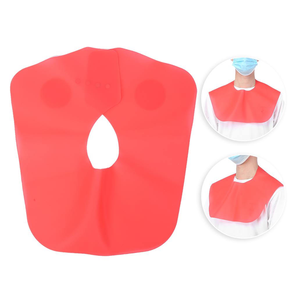 Professional Silicone Hair Cutting Dyeing Cape Home Barber Shop Hairdressing ShawlL Red