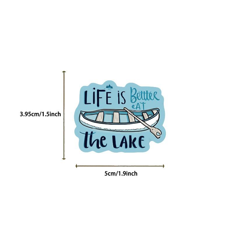 50 Pieces of Cartoon Retro Nature-themed Rule Stickers for DIY Luggage Box Decoration, Skateboard Waterproof Stickers