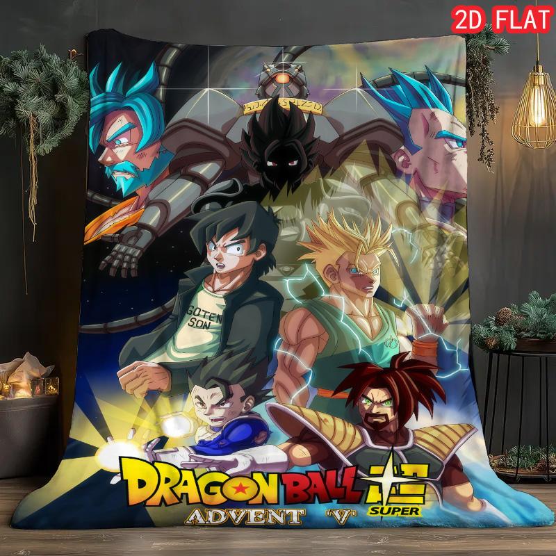 

Dragon Ball Windproof Warm Blanket Soft Flannel Blanket for Outdoor Hiking Picnic Trip THW 75x90cm