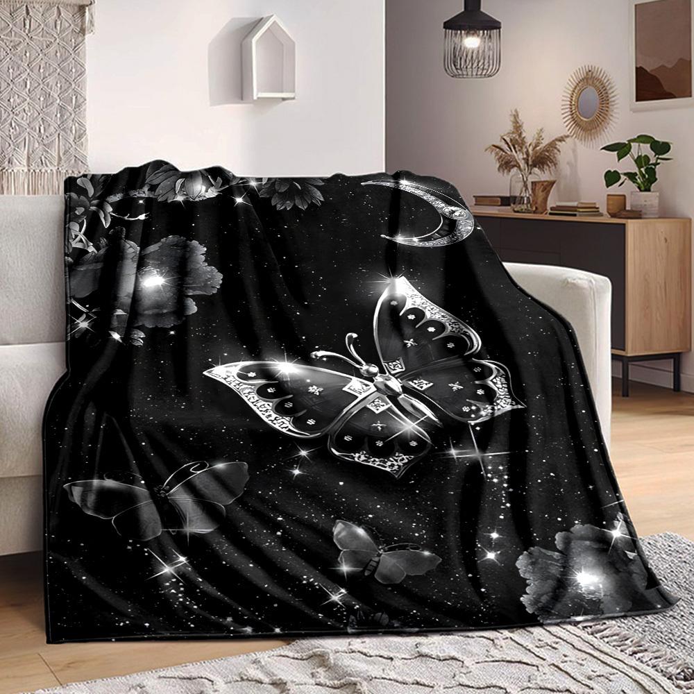 

1pc Butterfly Decor Blanket Warm, Cozy, And Soft, Suitable for Sofas, Beds, Cars, And Office Use.Perfect for Camping And Travel, Making It a Great Gif 100x150cm