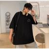 Men Short Sleeve T-Shirts Letter Graphic Print Fashion Half Sleeve Tshirts Men Clothing Casual Tee Man Summer Korean Retro Tops For