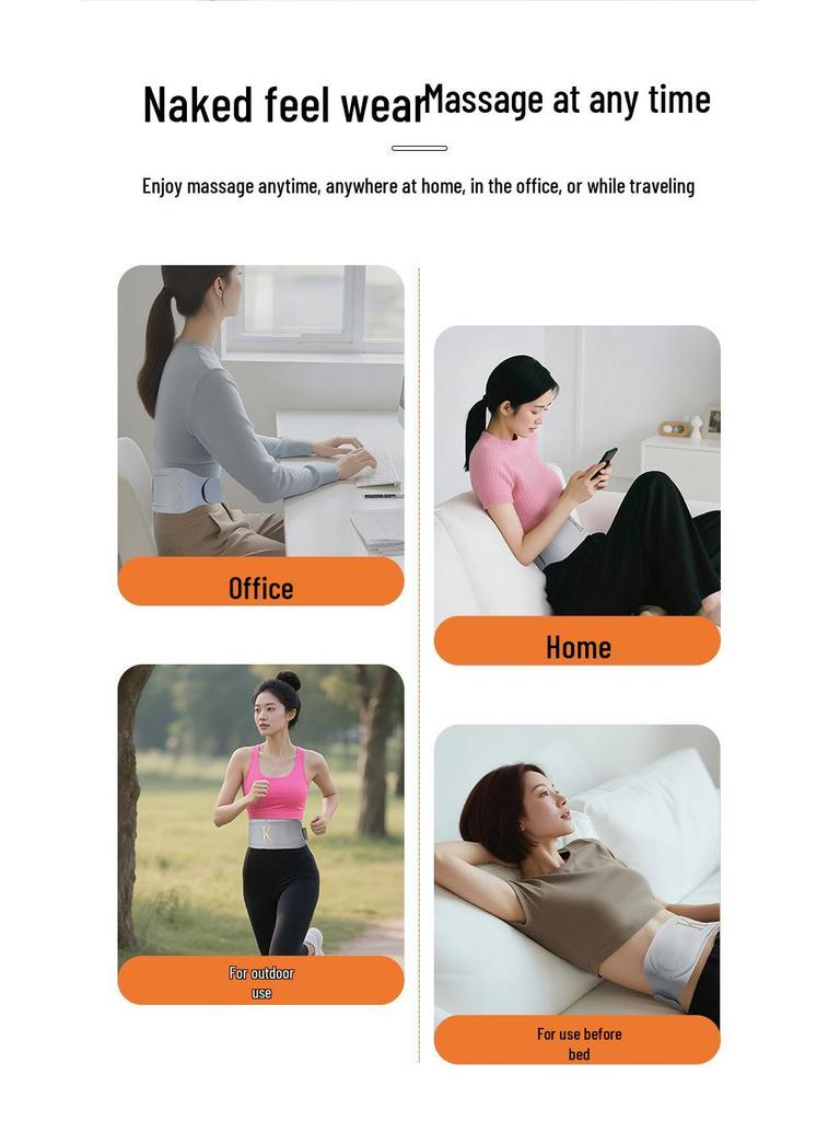 Heated Waist Support Belt & Massager for Men and Women