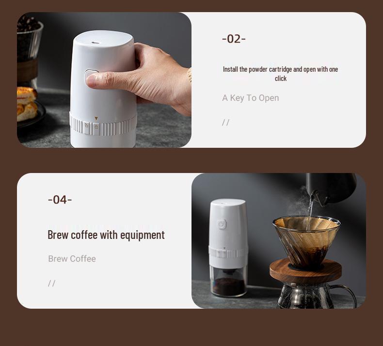 Fully Automatic Portable Electric Coffee and Grain Grinder