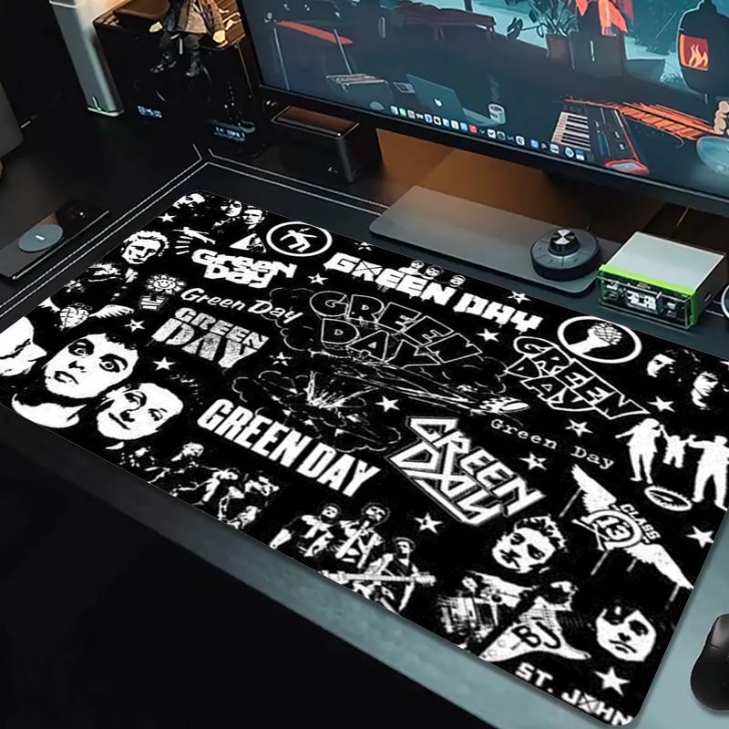 Band Green Day Color Mouse Pad Large Gaming Table Cushion Non-slip Laptop Tablet Big Mousepad XXL Mat Mini PC Playmat With Lock edge