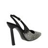 Salvatore Ferragamo Jessie Crystal Embellished Slingback Pumps Black