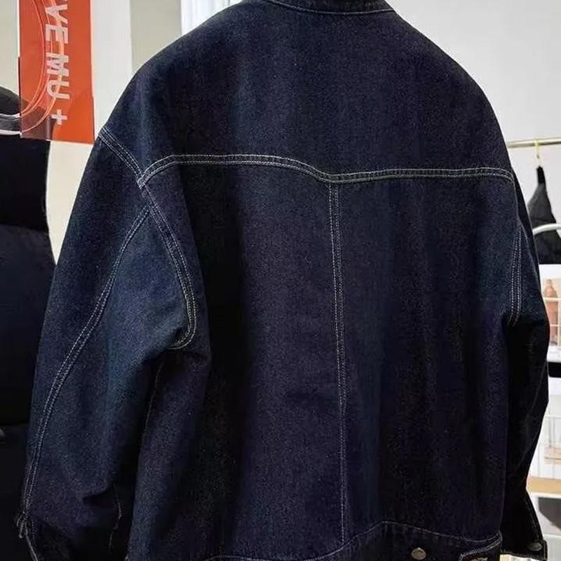 Coat for Women Fleece Thickened Plush Autumn Winter Oversize Casual Button Demin Jacket