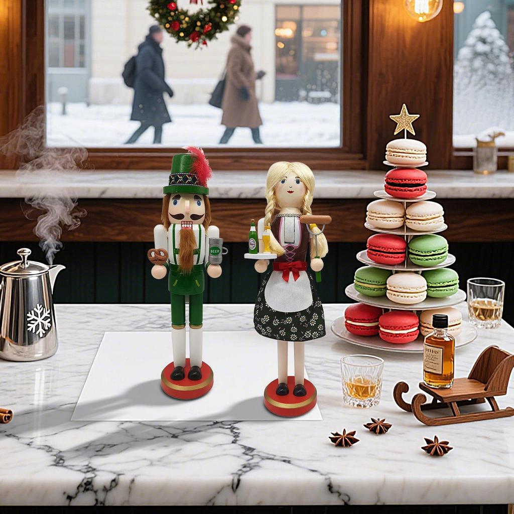 Oktoberfest Nutcracker 14 Inches Wooden Traditional Nutcracker Figurine Model Handpainted Oktoberfest Collectible Decoration for