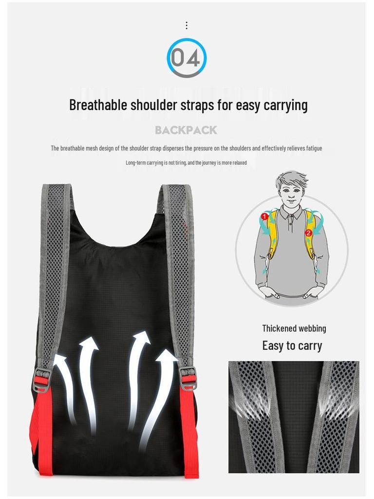 Ultra-Light Waterproof Travel & Sports Backpack with Portable Folding Design