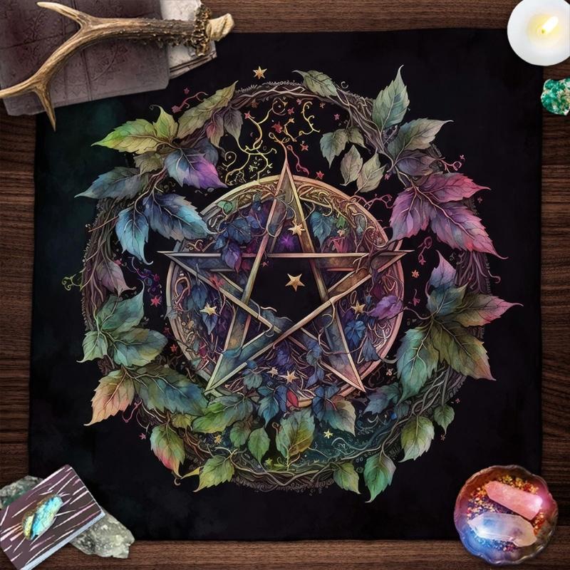 Divinations Tablecloth Pentagrams Astrologys Tarots Tablecloth Altars Cloth