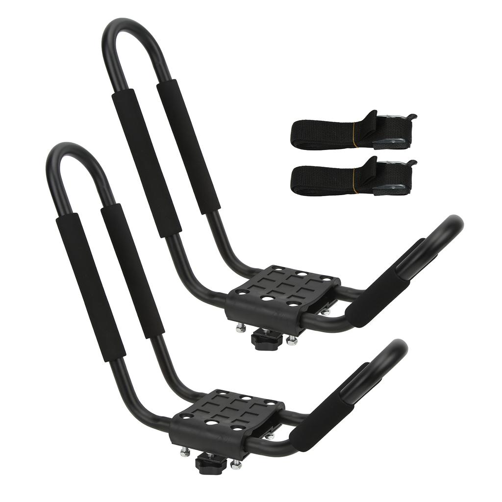 Kayak Roof Rack J Shaped Bar Rust Proof Metal Canoe Carrier Car Top Mount for Surfboard Sailboat