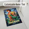 Kişiselleştirilmiş Kristal Kadife Halı, Tek Parça Özel Baskılı İsim, Ev İç Mekan Dekorasyonu İçin Peluş Alan Halısı
