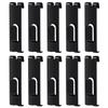 10pcs Heavy Duty Metal Grid Panel Hooks Smooth Black Finish Corrosions Resistant Hangers Wall Mounted Display Hooks
