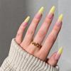 Hochwertige tragbare künstliche Nägel im Mandel-Nude-French-Stil – mittellange und lange Nagelspitzen