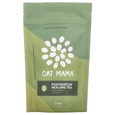 Oat Mama, Postpartum Healing Tea, Spicy Pear, Caffeine-free, 14 Tea Bags, 32g