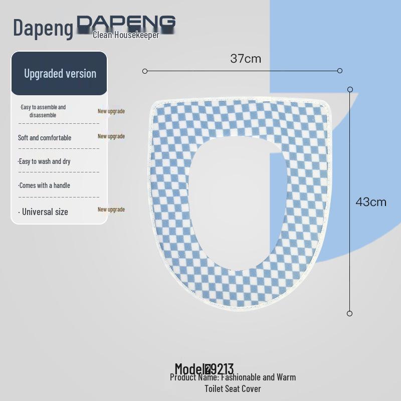 Waterproof Plush Toilet Seat Cover - Warm, Thick, Universal Fit for Winter.