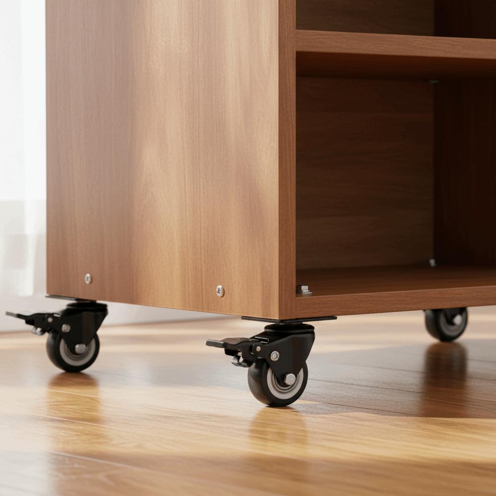 4PCS 360° Rotation Rubber Wheels Mute Caster Wheels Universal Heavy Duty Casters  Shoe Rack