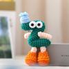 Handmade Crochet Alphabet Keychain, Letter R-Z Knitted Doll Bag Charm,Cute 3D Knitted Letter Pendant, R-Z Alphabet Crochet Keychain