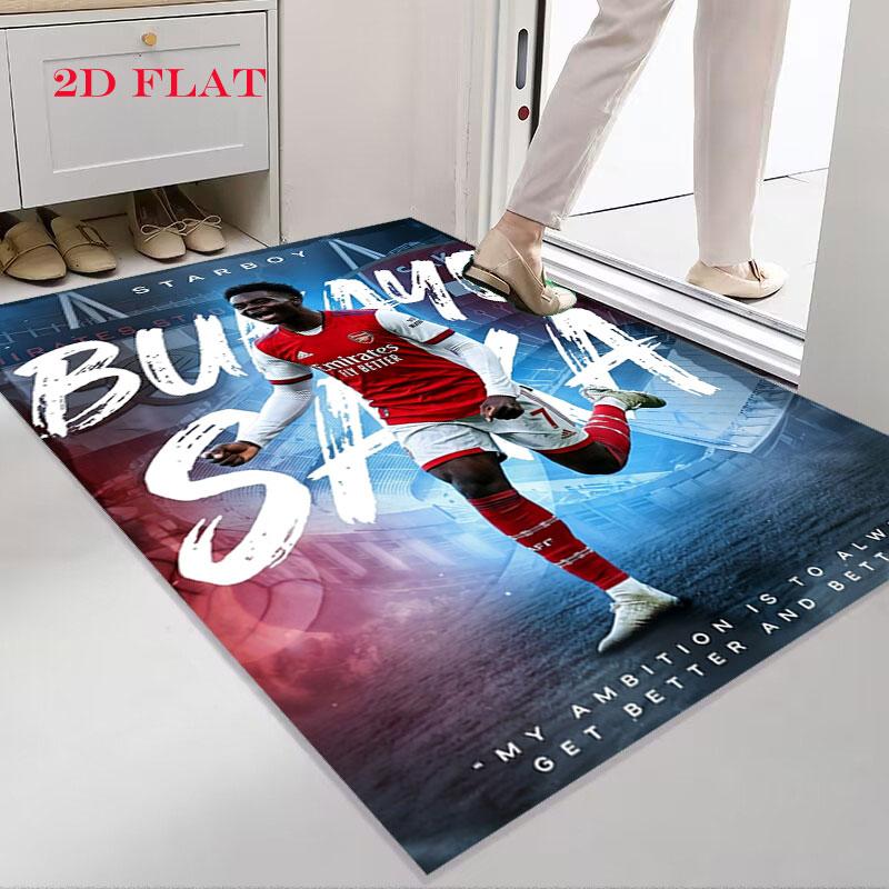 Bukayo Saka Carpet Rug for Living Room Bedroom Home Sofa Decoration,Kids play Nonslip Floor Mat