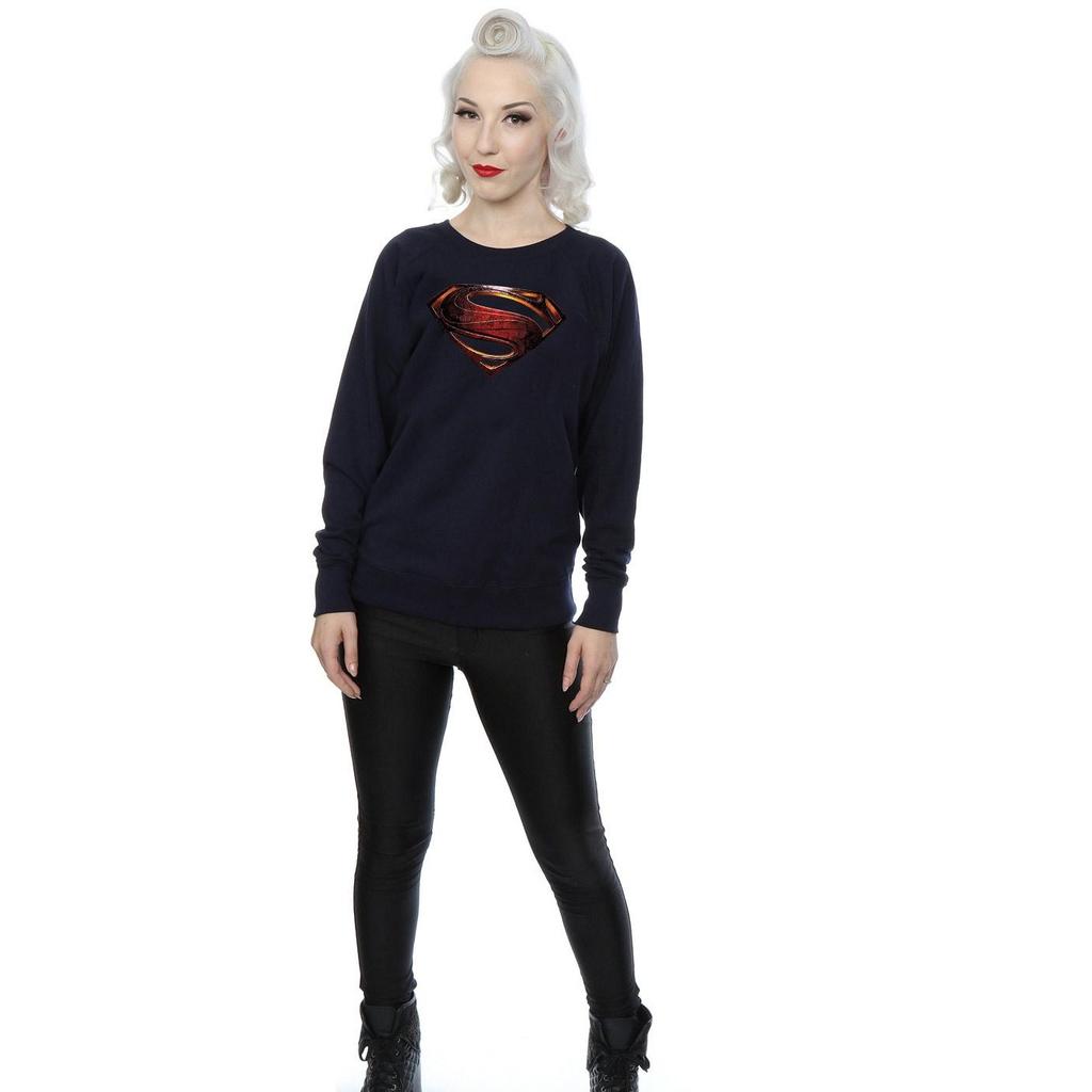 DC Comics Womens/Ladies Justice League Movie Superman Emblem Sweatshirt
