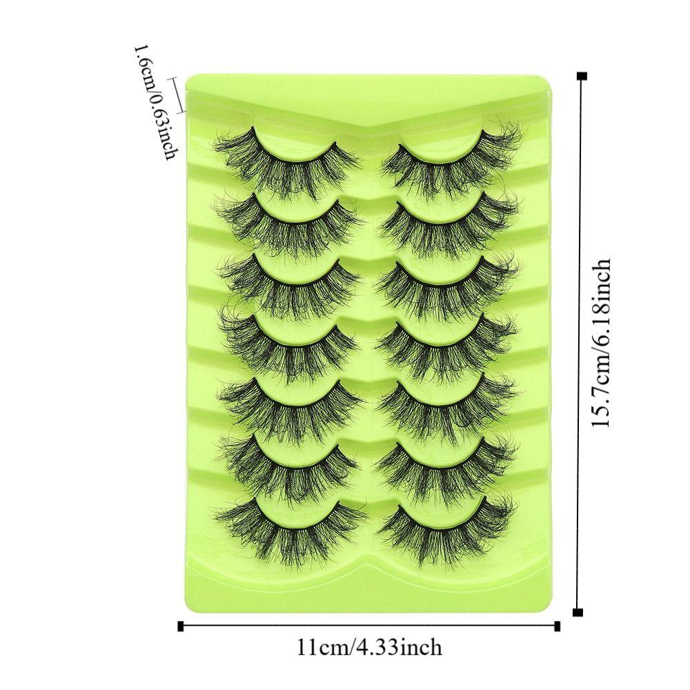 7 Pairs Natural Long False Eyelashes Thick Fluffy Lashes 3D Mink Lashes  Cosmetic Tool