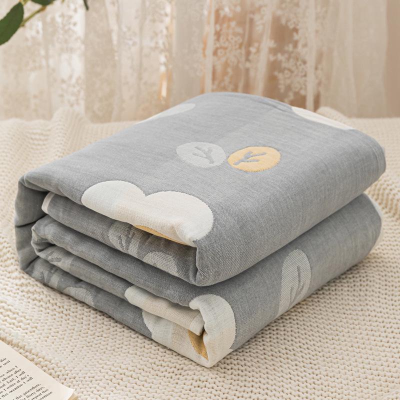Class A 100% Cotton Six-Layer Gauze Blanket for Children - Lightweight Air Conditioning Quilt, Available In Single/Double Sizes for Summer