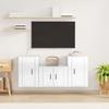 VidaXL TV Unit Set 3 Pcs High Gloss White Engineered Wood 3188496