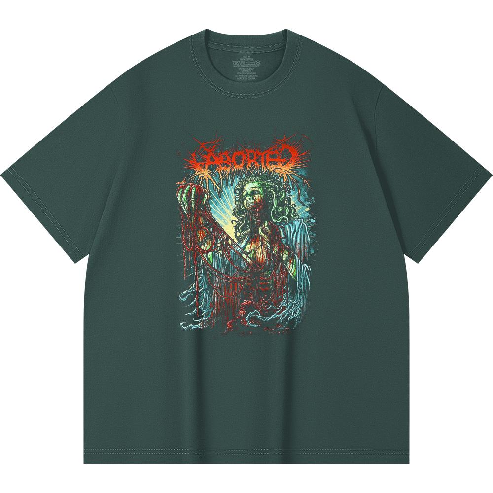 230 g/m² 100% Bavlna T-shirt Heavy Metal Rocková Kapela Tisk Populární Hudby Unisex Těžký Bavlněný T-shirt