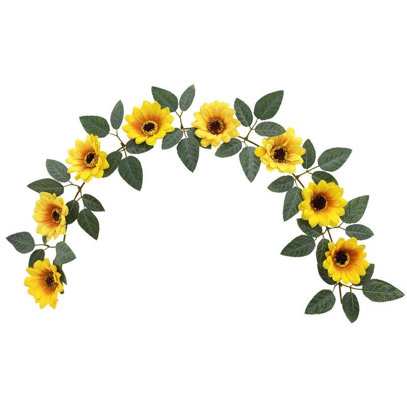 

Женская гирлянда в стиле бохо с цветочным принтом подсолнуха, повязка на голову, повязка на голову, фестиваль, вечеринка, свадьба жёлтый