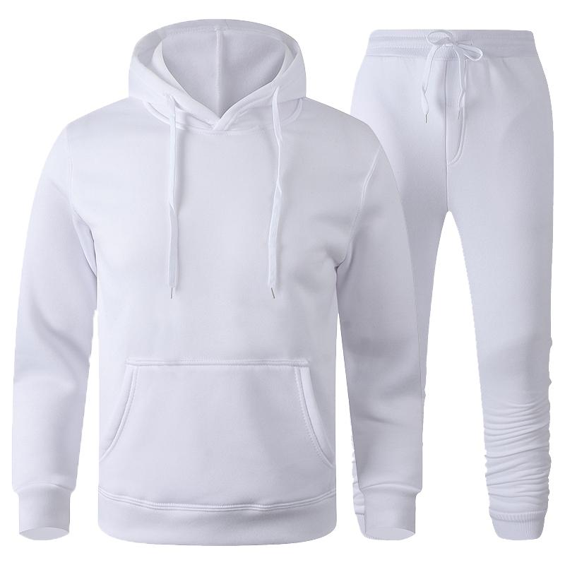 Moderno hombre de color sólido sudadera con capucha traje de hombre ropa  deportiva con capucha Conjunto unisex sudadera con capucha + pantalones  Chándal de dos piezas comprar a buen precio — entrega