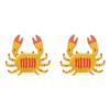 ZA Summer Vacation Atmosphere Alloy Dripping Oil Crab Stud Earrings Travel Vitality Versatile Ocean Style Woman