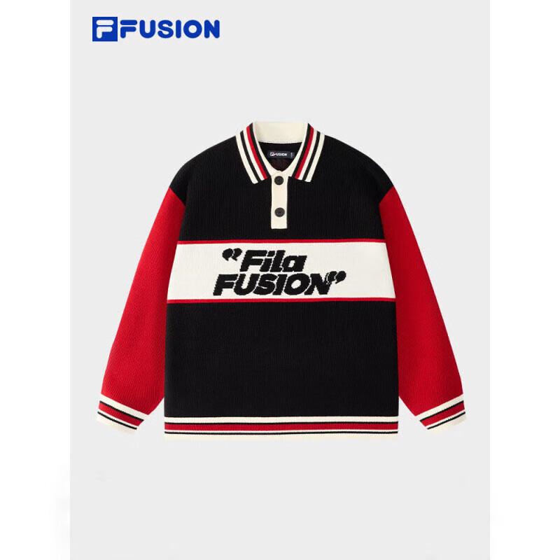 FILA FUSION Colorblock Polo Sweater S