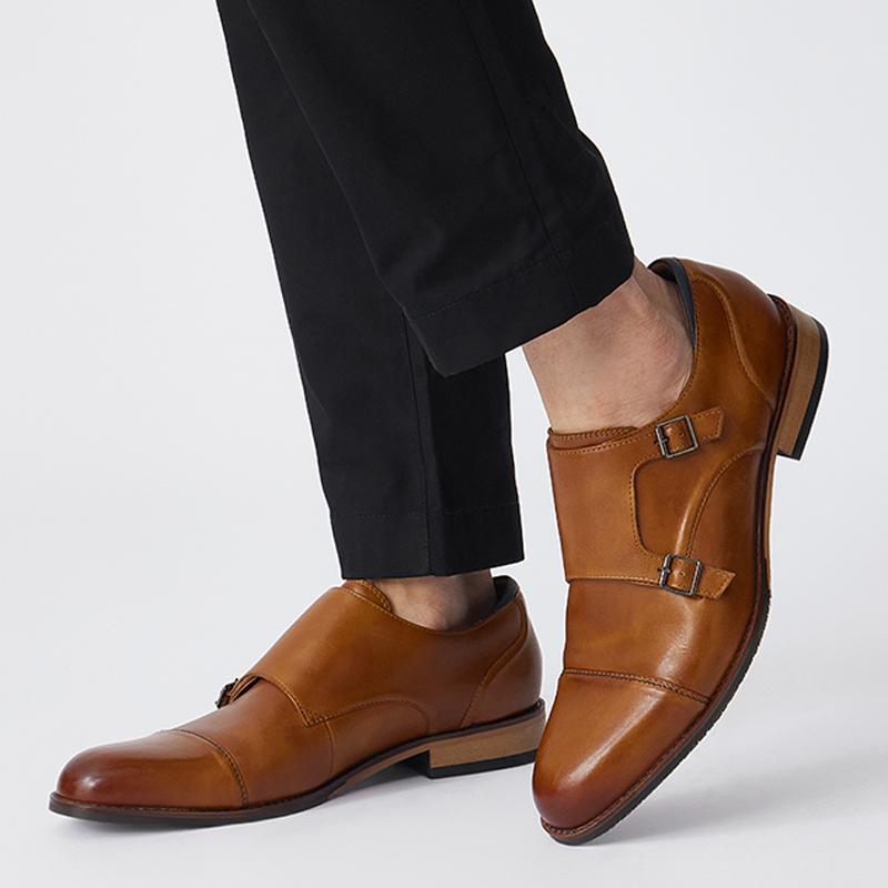 Clarks Top Layer Cowhide Business Commuting Formal Leather Shoes Men Shoes Brown 261724527