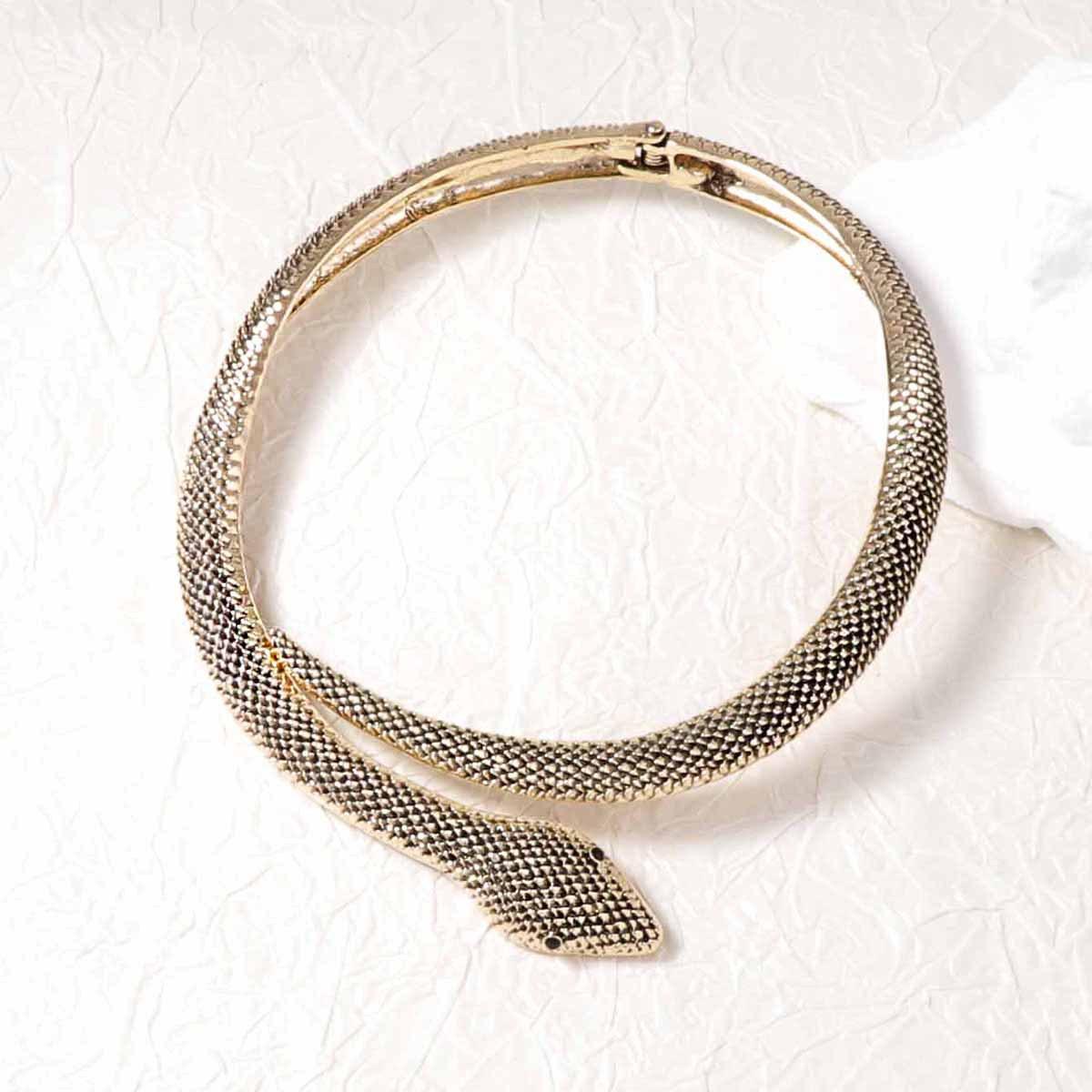 Личность тренд преувеличенное чувство дизайна высокого класса сплав животное змея колье универсальное повседневное для通勤 женское