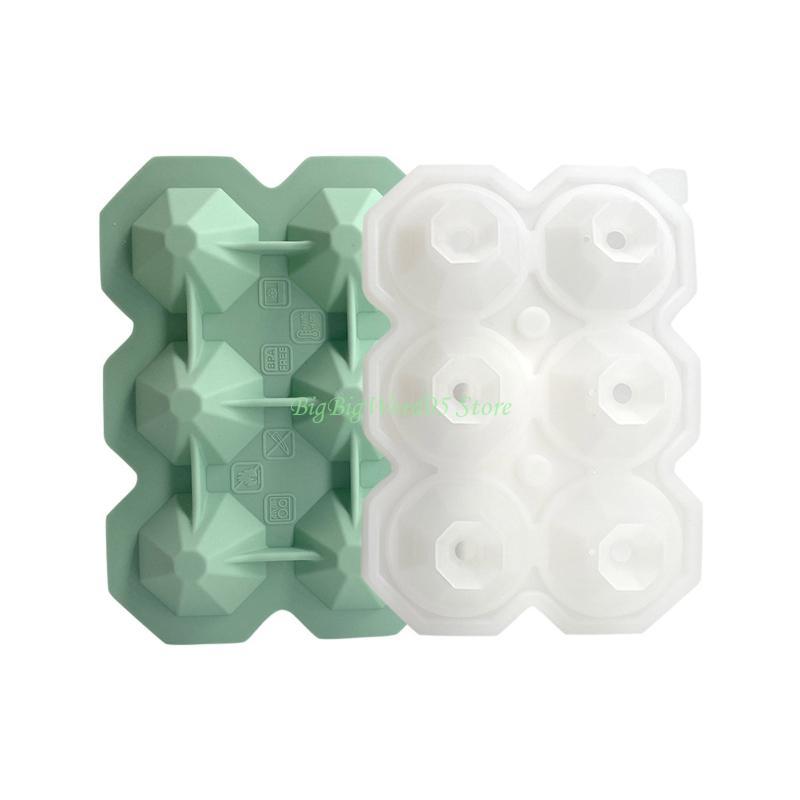 24TE 3D Ice Cubes Maker Mold Silicone DIY Makes Delicate Diamond Ball Shaped Ice Cubes Ice Trays Maker Great Gift