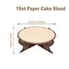PWood Like Aper Cake Stand For Country Wedding And Birthday Party Decors Forest Style Table Decoration Cupcake Display