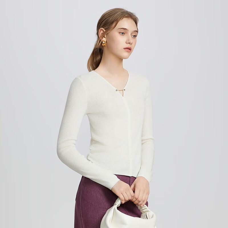 Women's Simple V-Neck Pullover Knit Sweater