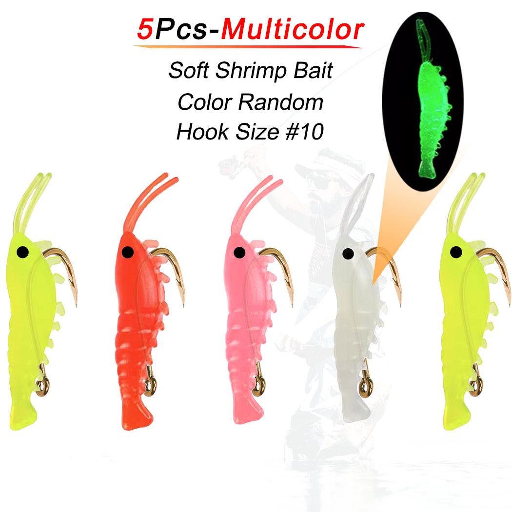

5/10/20 шт. Штучна м’яка приманка для креветок. Черв’як для рибальської приманки. Гачок. Гостра приманка. Силіконова приманка для креветок. 5Pcs