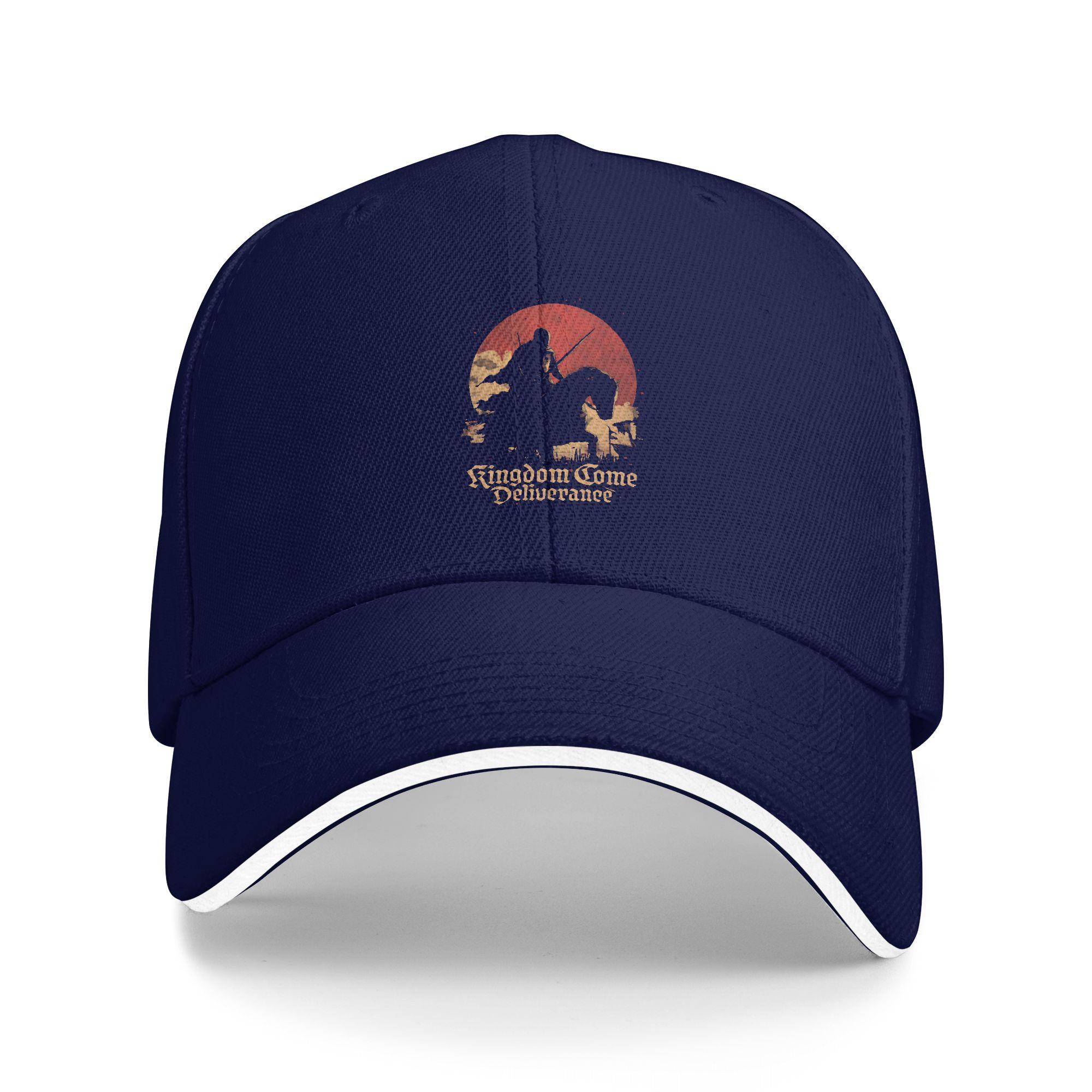 

Kingdom Come Deliverances Baseball Cap Running Hippie Sunscreen Trucker Hat Men Women Y2k Cool Design Baseball Caps One Size темно-синий