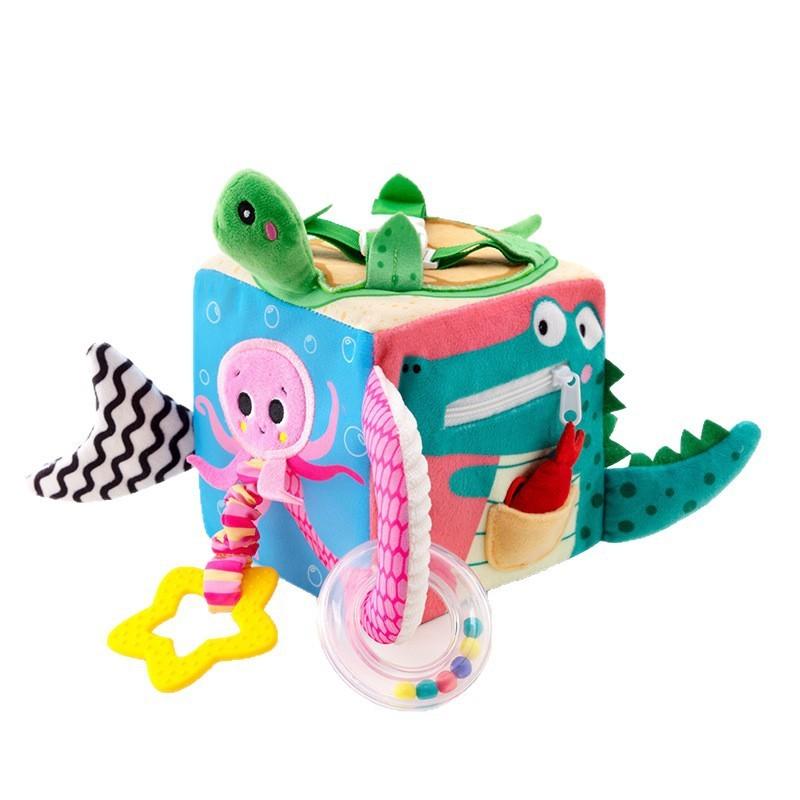 Happy Monkey Soft Plush Baby Educational Toy With Rotating Features For Sensory And Cognitive Development