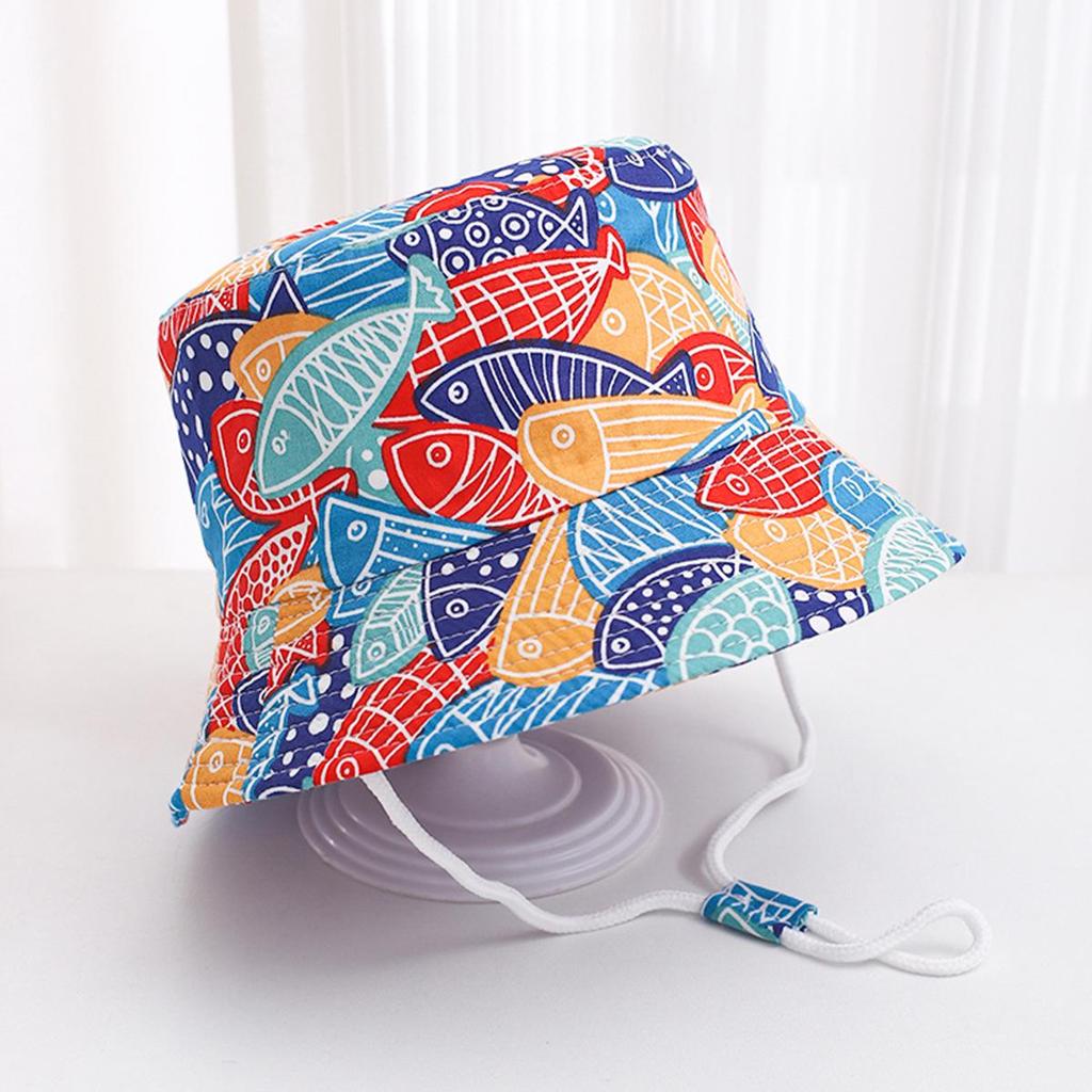 2025 Children's Cartoon Bucket Hat: Cute Car & Dinosaur Print, Summer Cotton Beach Fisherman Hat